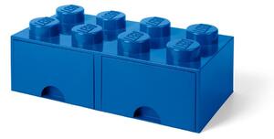 Scatola portaoggetti blu scuro con due cassetti - LEGO®