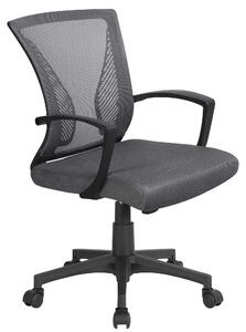 Sedia da ufficio ergonomica Yaheetech, con rivestimento in rete traspirante, colore grigio scuro