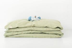 Biancheria da letto per bambini in lino verde Natura, 70 x 100 cm Sage - Linen Tales