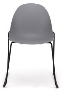 Set di 2 sedie da pranzo grigie con base nera Viva - Bonami Selection