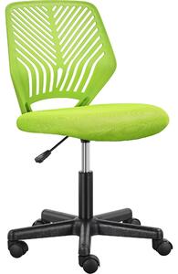 Sedia da ufficio Yaheetech, senza braccioli, ergonomica, colore verde