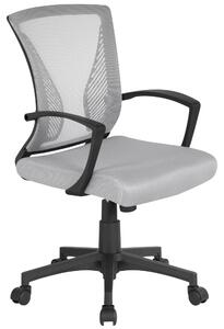 Sedia da ufficio ergonomica Yaheetech, con rivestimento in rete traspirante, colore grigio