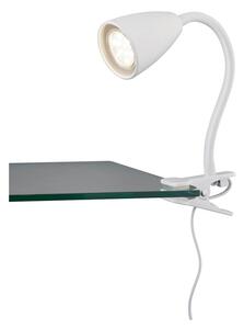 Lampada da tavolo bianca con clip (altezza 20 cm) Wanda - Trio