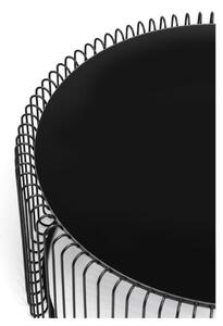 Set di 2 tavoli contenitori neri Wire Big - Kare Design