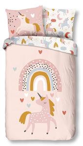 Biancheria da letto in cotone per bambini Unicorno, 140 x 220 cm - Good Morning