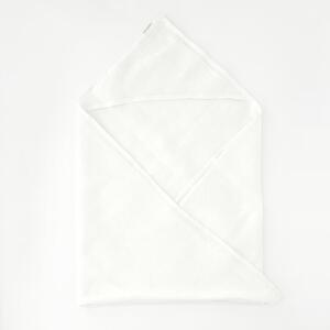 Asciugamano per bambini in lino bianco con cappuccio 70x70 cm White - Linen Tales