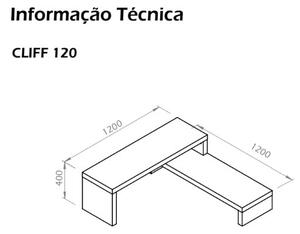 Tavolo TV Bianco Variabile Noce Cliff - TemaHome