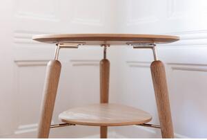 Tavolino rotondo in legno di quercia in colore naturale ø 46 cm My Spot - UMAGE