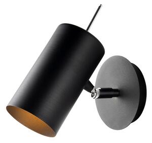 Lampada da parete nera, altezza 23 cm Geo - Squid Lighting