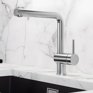 Rubinetto da cucina Blanco LINUS DVGW in acciaio inox spazzolato 526241