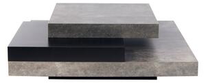 Tavolino nero e grigio in pietra 90x90 cm Slate - TemaHome