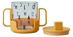Tazza per bambini giallo senape Cresci con la tua tazza Grow with Your Cup - Design Letters