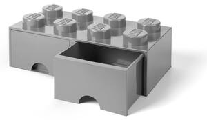 Contenitore grigio con due cassetti - LEGO®