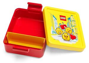 Scatola per snack rossa con coperchio giallo Iconic - LEGO®