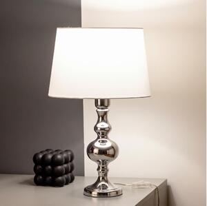 BRILAGI - Lampada da tavolo CERIA 1xE27/60W/230V diam. 30 cm cromo lucido/bianco