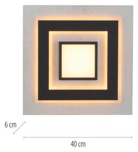 JUST LIGHT. 14439-21 - Plafoniera LED CICHIO LED/18,5W/230V + LED/9W nera