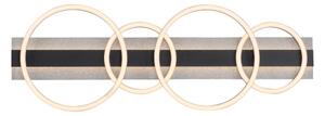 JUST LIGHT. 14426-21 - Plafoniera LED CICHIO LED/37W/230V + LED/9,5W nera