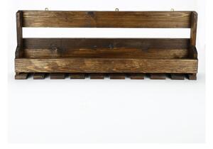 Portabottiglie e portabicchieri fatti a mano in legno massiccio Catalin Faina, 90 x 30 x 12 cm - Evila Originals