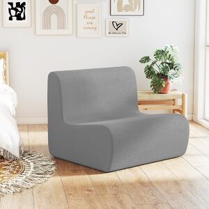 Costway Poltrona sacco divano pigro da pavimento con morbido velluto e supporto ergonomico, Poltrona singola da lettura