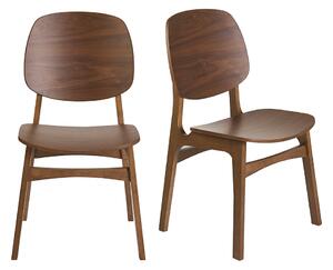 Sedie vintage in legno scuro noce (lotto da 2) SOQUETTE