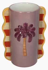 Vaso decorativo dipinto a mano Palm Tree, alt. 23 cm
