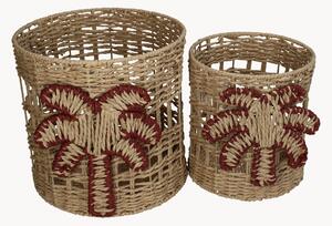 Set di 2 cestini Palm Tree