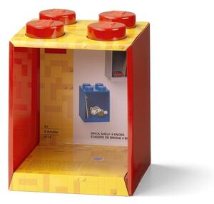 Mensola a muro rossa per bambini Brick 4 - LEGO®