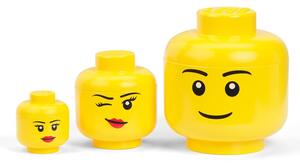 Scatola gialla a forma di testa di Winky, ⌀ 24,2 cm - LEGO®