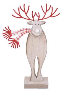 Statuetta di renna natalizia con sciarpa - Ego Dekor