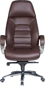 Sedia da ufficio in pelle marrone fino a 120 kg | Amstyle