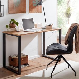 Scrivania in rovere decor / nero 120x60x76 cm design scrivania per computer | Wohnling
