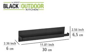 Supporto magnetico nero per rotoli da cucina Black Outdoor Kitchen Ima - Wenko