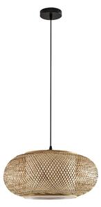 Lampada a sospensione Lindby, Romaine, dimmerabile, Legno, Soggiorno, Bambù, Scandinavo