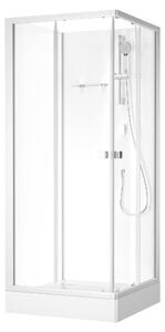 Cabina doccia 85x85 MARWELL doccia completa Fresh Shower Square - 85x85x205cm - doccia completa con accesso angolare - con porte scorrevoli - profili in alluminio di alta qualità
