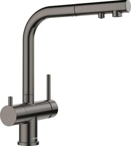 BLANCO FONTAS-S II Filtro miscelatore cucina alta pressione acciaio satinato scuro tubo flessibile spray