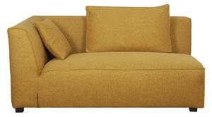 Modulo angolare sinistro per divano in tessuto giallo cumino PLURIEL