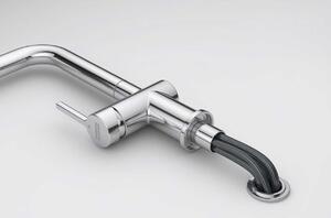 Franke Active New - Miscelatore per lavello FN 6560.031, incernierato sotto la finestra, con doccia estraibile, cromo 115.0653.391