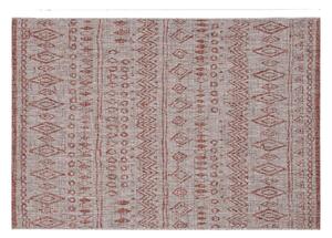 Tappeto stile berbero grigio e rosso 160 x 230 cm MEA