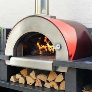 Forno a legna per pizza da esterno a cottura diretta in acciaio