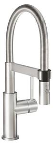 Villeroy & Boch Steel Expert Compact - Miscelatore per lavello con braccio flessibile e doccia, acciaio inox 927300LC