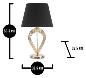Lampada da tavolo nera Maxt, ø 32,5 cm - Mauro Ferretti