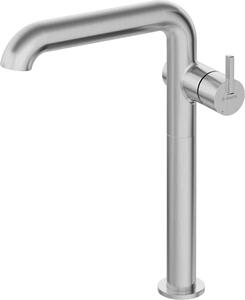Rubinetto da lavabo Deante in acciaio alto con bocca rettangolare, ottone, monocomando, verticale, 305 mm, aeratore a nido d'ape