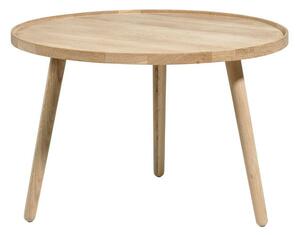 Tavolino rotondo in legno di quercia in colore naturale ø 70,5 cm Ebern - Villa Collection