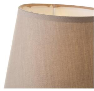 Lampada da tavolo in ceramica beige con paralume in tessuto (altezza 28 cm) - Casa Selección