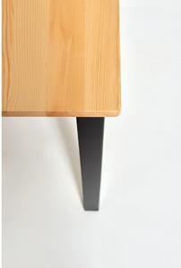 Tavolo da pranzo in legno di pino con struttura nera , 70 x 70 cm Sydney - Bonami Essentials