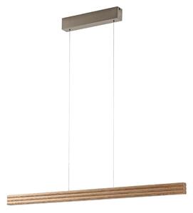 Lampada a sospensione Lucande, Annetta, dimmerabile, Legno, Sala da pranzo, Legno, Moderno