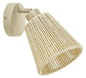 Applique da parete Lindby, Anuva, dimmerabile, Beige, Camera da letto, Carta / Cartone, Campagna / rustico