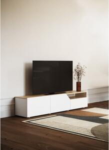 Tavolo TV bianco in rovere 180x38 cm Verone - TemaHome