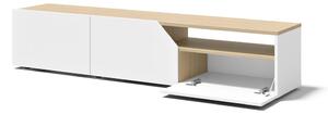 Tavolo TV bianco in rovere 180x38 cm Verone - TemaHome