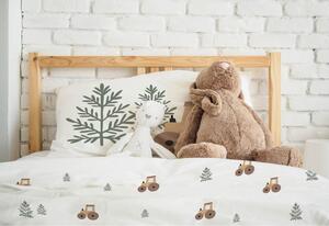 Biancheria da letto singola per bambini in cotone sateen 140x200 cm Winter Tractor - Butter Kings